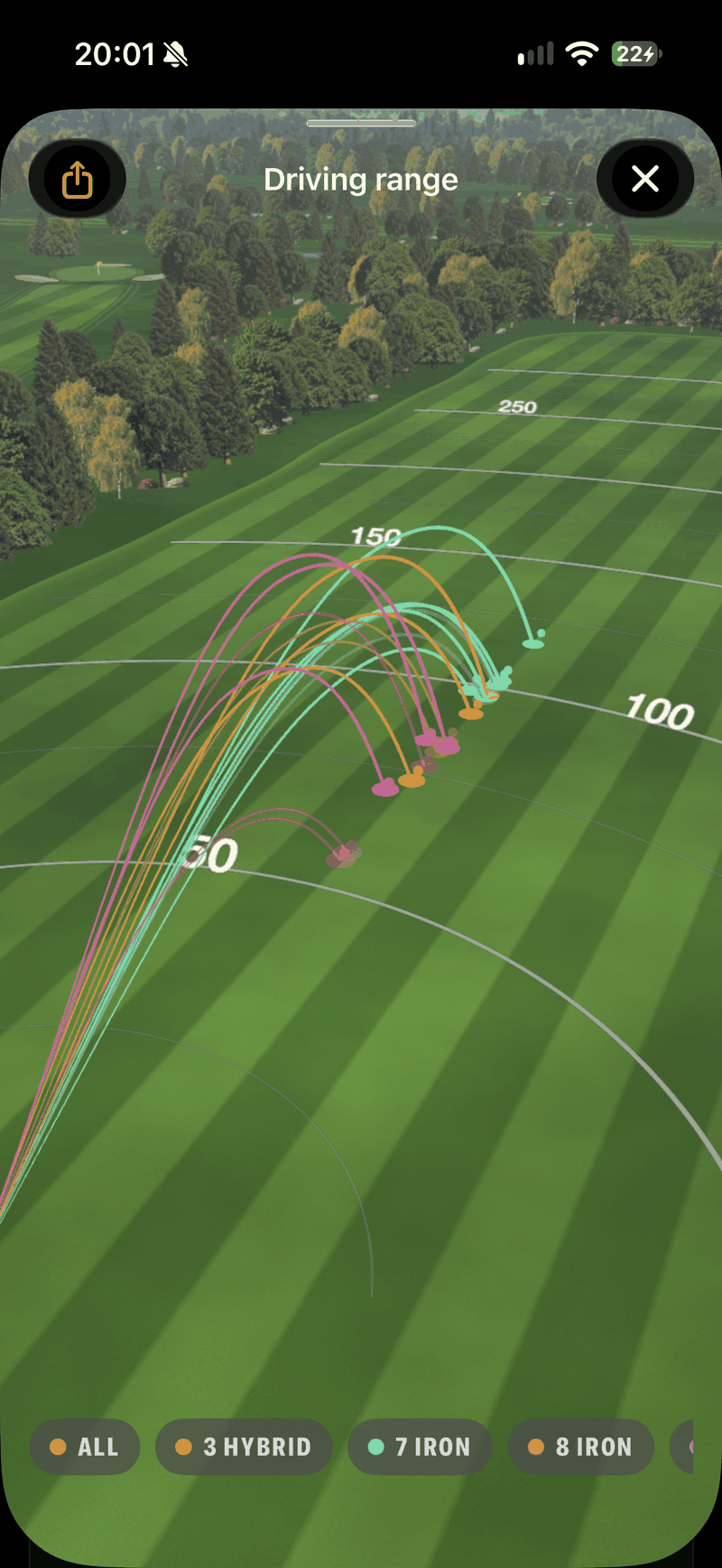 Session dispersion with flight curves