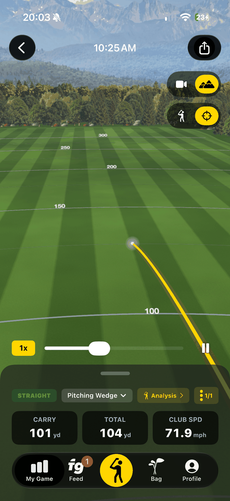 Driving range — follow the ball