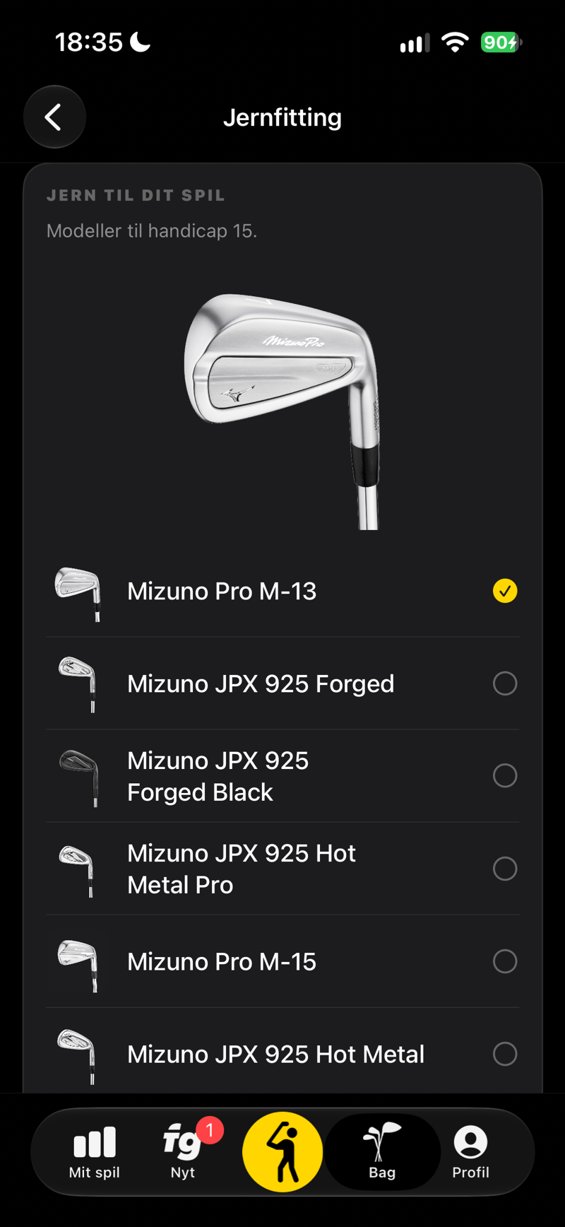 Jernfitting: Mizuno-jernmodeller til dit handicap