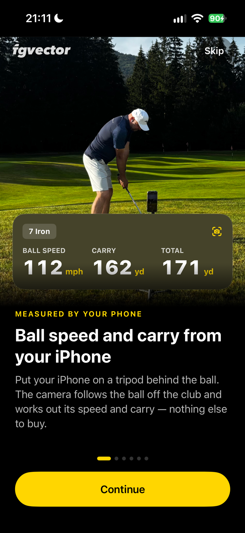 Ball speed and carry from your iPhone