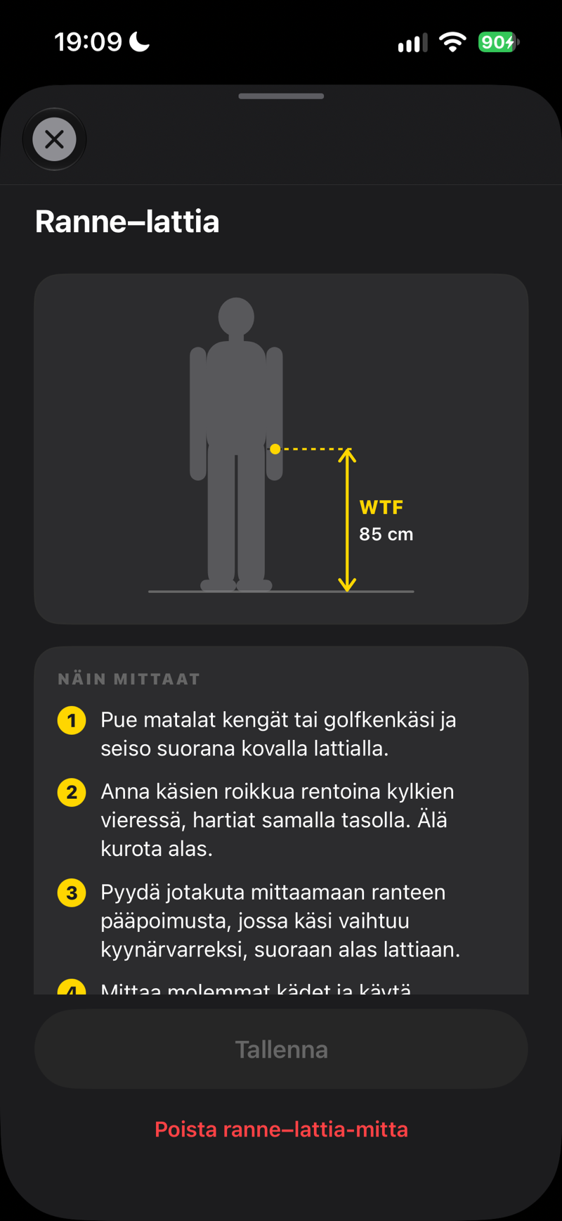 Ranne–lattia: näin mittaat sen vaihe vaiheelta