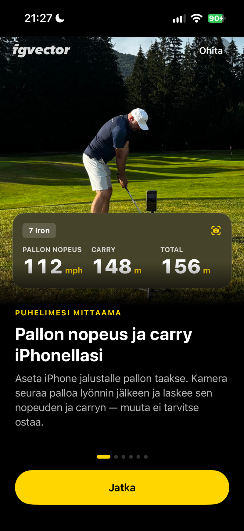 Pallon nopeus ja carry iPhonellasi