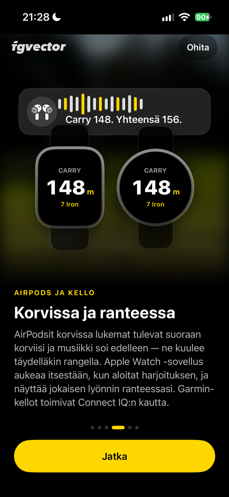 Korvissa ja ranteessa