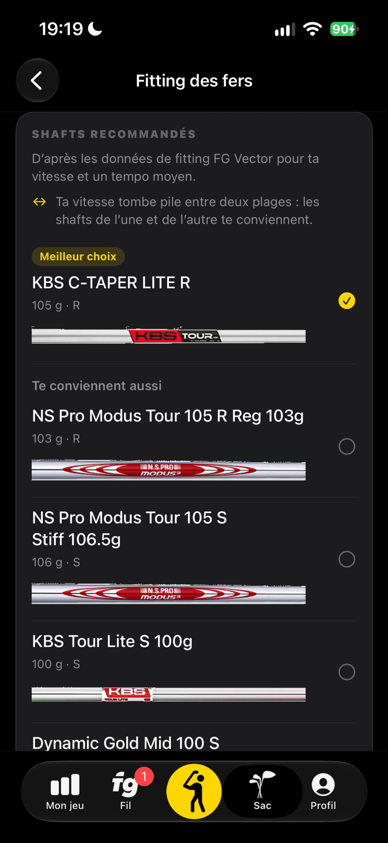 Fitting des fers : le shaft le mieux adapté et d’autres qui conviennent à votre vitesse et à votre tempo