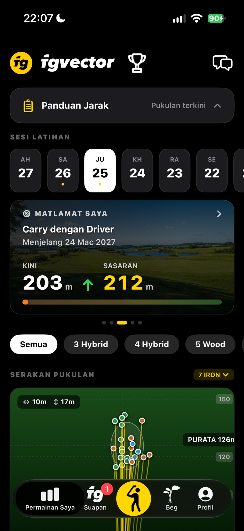 Permainan Saya: kad matlamat dengan carry anda sekarang dan sasaran anda
