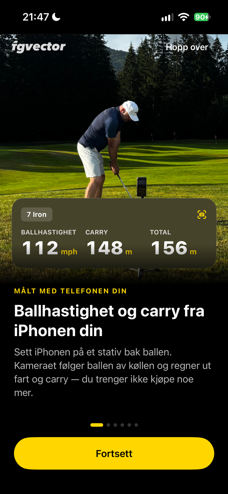 Ballhastighet og carry fra iPhonen din