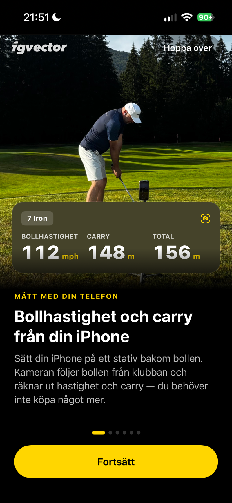 Bollhastighet och carry från din iPhone